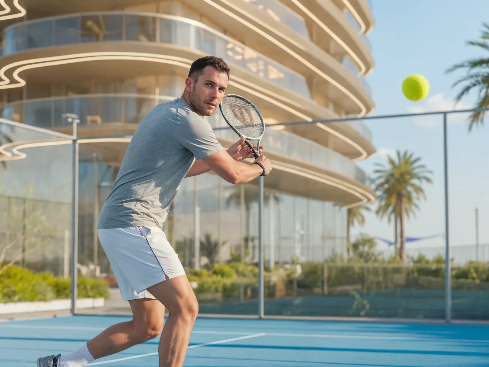 The padel court on the Serenz amenity podium